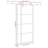 vidaXL Puerta corredera set herrajes vidrio ESG aluminio 102,5x205 cm