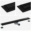 vidaXL Desag&uuml;e de ducha 2 en 1 con sif&oacute;n de 360&deg; Negro 80 cm