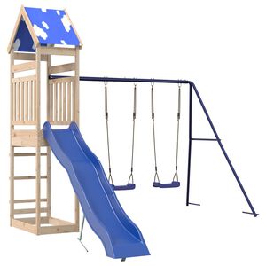 vidaXL Parque infantil de exterior de madera maciza de pino