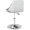 vidaXL Silla de comedor giratorias 2 uds cuero sint&eacute;tico marr&oacute;n blanco