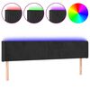 vidaXL Cabecero con LED de terciopelo negro 203x16x78/88 cm