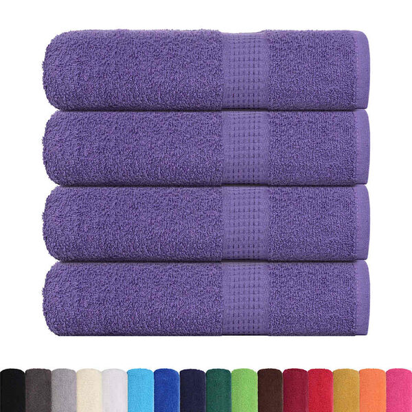 vidaXL Toallas de baño FROGN 4 uds morado 100x150 cm 360 g/m²