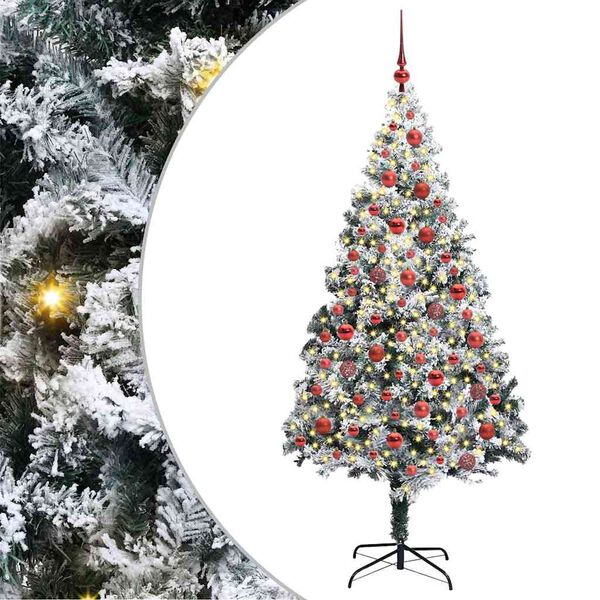 vidaXL &Aacute;rbol de Navidad artificial 180 cm PVC y Acero y Pl&aacute;stico