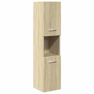 vidaXL Armario de ba&ntilde;o madera ingenier&iacute;a roble Sonoma 30x30x130 cm