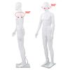 vidaXL Maniqu&iacute; de hombre completo base vidrio blanco brillante 185 cm