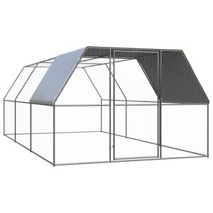 vidaXL Jaula gallinero de exterior de acero galvanizado 3x6x2 m