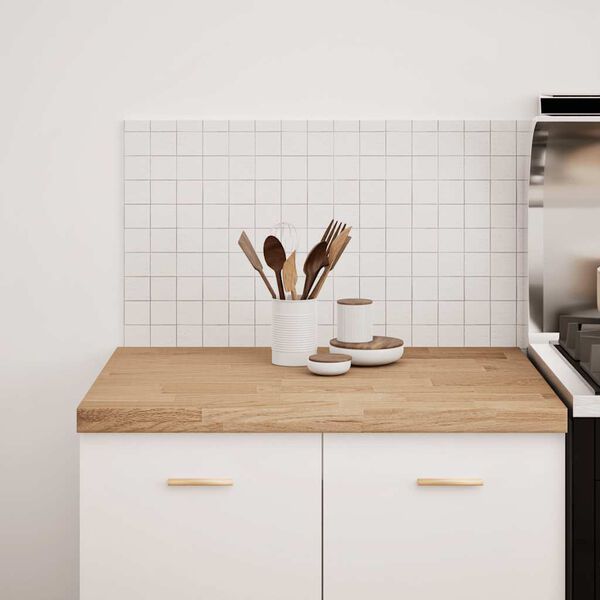 vidaXL Encimera de cocina rectangular madera maciza roble