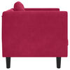 vidaXL Sill&oacute;n con coj&iacute;n terciopelo rojo tinto