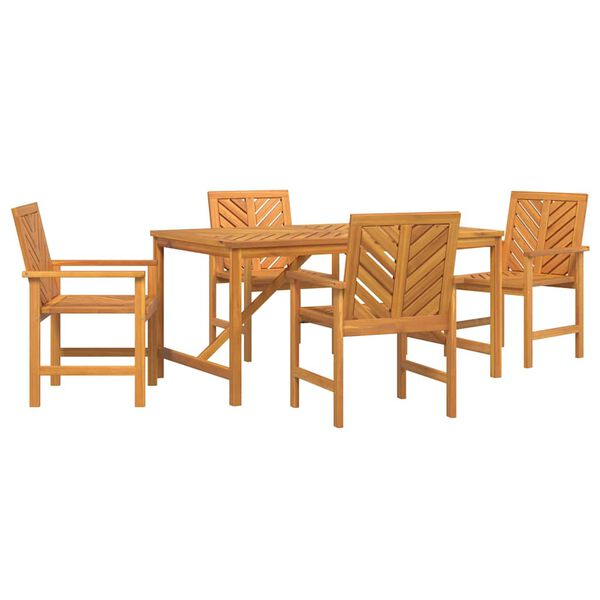 vidaXL Conjunto de Comedor de Jardín 5 pcs Marrón