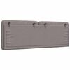 vidaXL Cabecero de cama acolchado tela gris taup&eacute; 140 cm