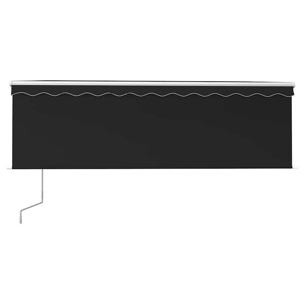 vidaXL Toldo automático retráctil con persiana gris antracita 4x3 m