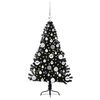 vidaXL &Aacute;rbol de Navidad Artificial Preiluminado Negro 120 cm PVC