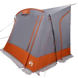 vidaXL Tienda para port&oacute;n trasero personas Gris y naranja tafet&aacute;n