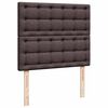vidaXL Estructura de cama otomana colch&oacute;n tela marr&oacute;n oscuro 120x190cm