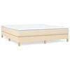 vidaXL Estructura de cama con somier tela color crema 160x200 cm