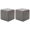 vidaXL Mesitas de noche 2 unidades cuero sint&eacute;tico gris 30x30x30 cm