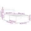 vidaXL Estructura de cama Marr&oacute;n 90 x 200 cm Madera de pino macizo