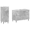 vidaXL Juego de gabinete de ba&ntilde;o de 2 piezas ZWOLLE Gris Hormig&oacute;n