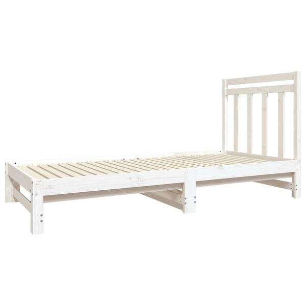 vidaXL Sof&aacute; cama extra&iacute;ble sin colch&oacute;n blanco 2x(90x190) cm
