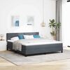 vidaXL Cama Box Spring LED con LED Gris oscuro 180 x 200 cm Terciopelo