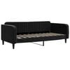 vidaXL Sof&aacute; cama sin colch&oacute;n terciopelo negro 90x190 cm