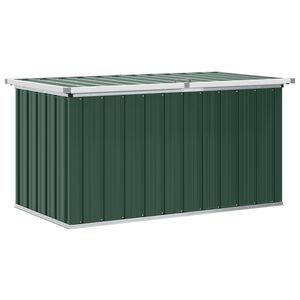 vidaXL Caja de almacenamiento para jard&iacute;n verde 129x67x65 cm