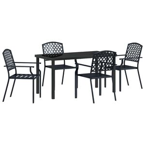 vidaXL Conjunto de Comedor de Jard&iacute;n 5 pcs Antracita