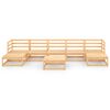 vidaXL Juego de muebles de jardín 8 piezas madera maciza de pino