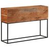 vidaXL Mesa consola de madera maciza reciclada y hierro 110x30x75 cm