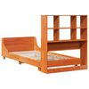 vidaXL Cama sin colch&oacute;n madera maciza de pino marr&oacute;n cera 100x200 cm