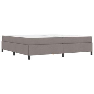 vidaXL Cama tipo Box Spring con colch&oacute;n Taup&eacute; 200 x 200 cm tela