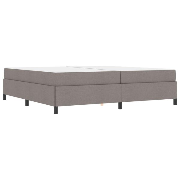 vidaXL Cama tipo Box Spring con colch&oacute;n Taup&eacute; 200 x 200 cm tela