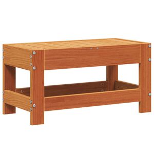 vidaXL Taburete de jard&iacute;n madera de pino marr&oacute;n cera 62x30x32 cm