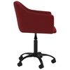 vidaXL Sillas de comedor giratorias 2 unidades terciopelo rojo tinto