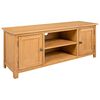 vidaXL Mueble para el televisor madera maciza de roble 110x35x44 cm