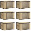 vidaXL Caja de almacenamiento con ventana lateral transparente 6 pcs