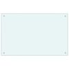 vidaXL Protección salpicaduras cocina vidrio templado blanco 80x50 cm