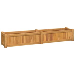 vidaXL Arriate de madera maciza de teca 150x30x25 cm