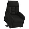 vidaXL Sill&oacute;n reclinable elevable tela de microfibra negro