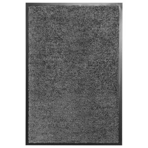 vidaXL Felpudo lavable gris antracita 40x60 cm