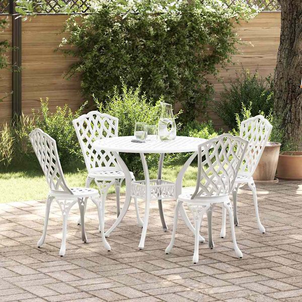 vidaXL Conjunto de Comedor de Jard&iacute;n 5 pcs Aluminio