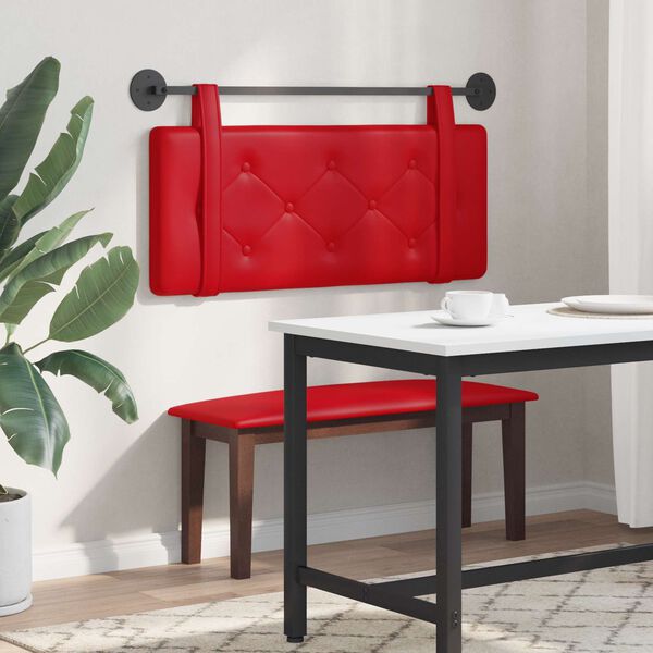 vidaXL Cabecera Colgante Rojo 100 cm Cuero sint&eacute;tico