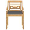 vidaXL Sillas Batavia con cojines 6 unidades madera maciza de teca