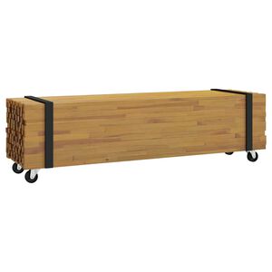 vidaXL Soporte de TV Marr&oacute;n 110 x 30 x 30 cm Madera de teca maciza