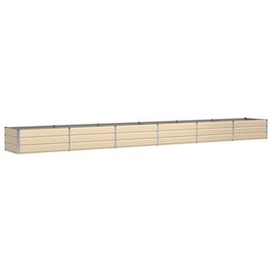 vidaXL Jardinera Marfil 600 x 80 x 45 cm Acero