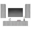 vidaXL Set de muebles para TV 4 pzas madera contrachapada gris Sonoma