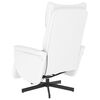 vidaXL Sill&oacute;n reclinable masaje con reposapi&eacute;s cuero sint&eacute;tico blanco