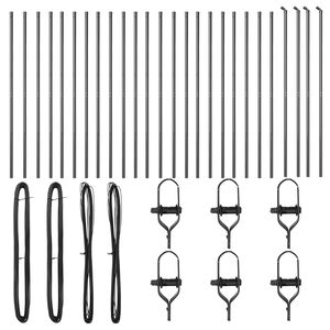 vidaXL Poste de Valla 26 pcs Gris 3,2 x 3,2 x 190 cm