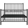 vidaXL Estructura cama sin colchón con estribo metal negro 100x190 cm