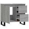 vidaXL Armario de ba&ntilde;o madera contrachapada gris Sonoma 65x33x60 cm